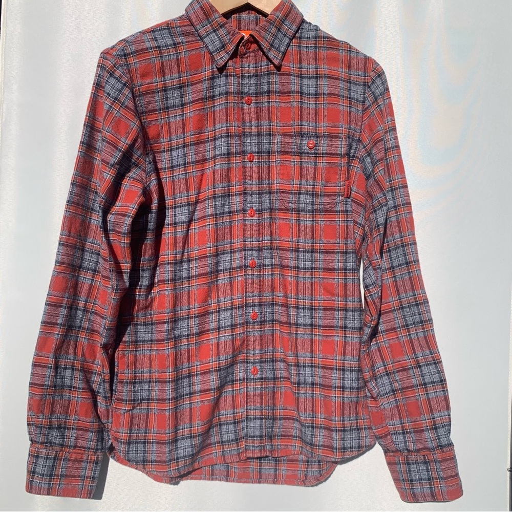 Merrell Soft Cotton Plaid Button Up - image 1